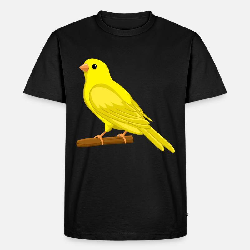 Kanarienvogel Singvogel, Vogel Design - Männer Premium Bio T-Shirt - Schwarz