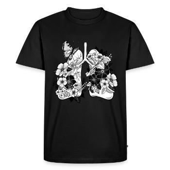 Lungs of nature - Men's Premium Organic T-Shirt - black - Front - Nico (187cm)