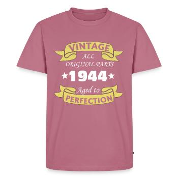 Vintage 1944 80 Years Aged to Perfection - Men's Premium Organic T-Shirt - mauve - Front - Nico (187cm)