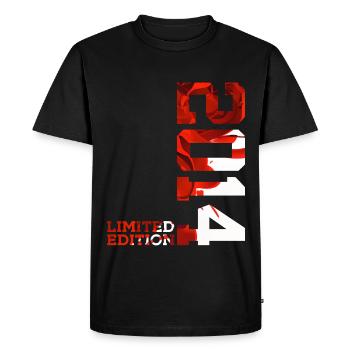 12E ANNIVERSAIRE 12 ANS ÉDITION LIMITÉE 2014 - T-shirt Premium bio Homme - noir - Devant - Nico (187cm)
