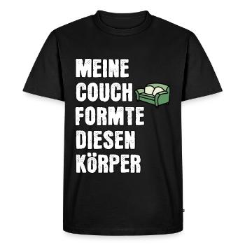 Speak Couch Body - Men's Premium Organic T-Shirt - black - Front - Nico (187cm)