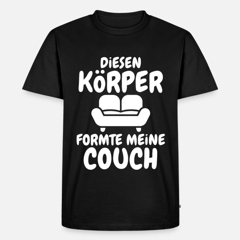 Couch Formte Körper - Männer Premium Bio T-Shirt - Schwarz