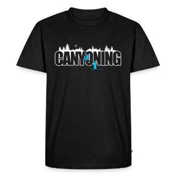 CANYONING Alpinisme Escalade Randonnée - T-shirt Premium bio Homme - noir - Devant - Nico (187cm)