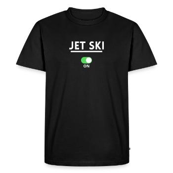 jet ski. cadeau jet-ski - T-shirt Premium bio Homme - noir - Devant - Nico (187cm)