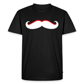 Moustaches Idée Cadeau. - T-shirt Premium bio Homme - noir - Devant - Nico (187cm)