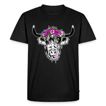 Highlands écossais Highland Bovins Highland Vache des Highlands - T-shirt Premium bio Homme - noir - Devant - Nico (187cm)