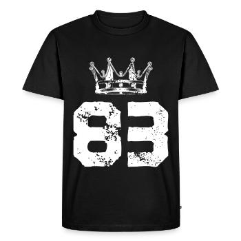 83 Couronne numérique - T-shirt Premium bio Homme - noir - Devant - Nico (187cm)