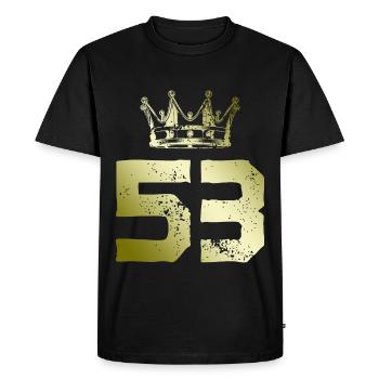 53 Number crown - Men's Premium Organic T-Shirt - black - Front - Nico (187cm)
