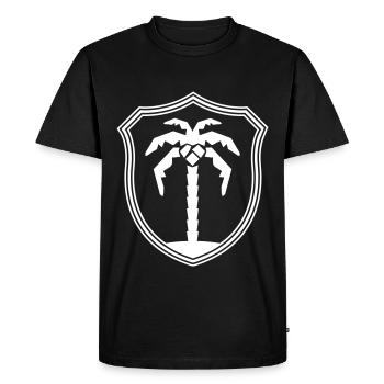 Armoiries du symbole de Palm Island - T-shirt Premium bio Homme - noir - Devant - Nico (187cm)