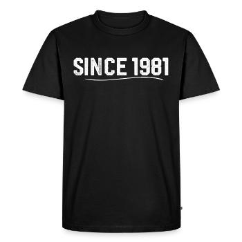 Légendaire depuis 1981 cadeau d’anniversaire 1981 - T-shirt Premium bio Homme - noir - Devant - Nico (187cm)