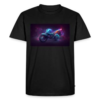 Moto spatiale - T-shirt Premium bio Homme - noir - Devant - Nico (187cm)