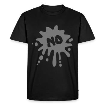 Nope, Paint Splashes - Men's Premium Organic T-Shirt - black - Front - Nico (187cm)