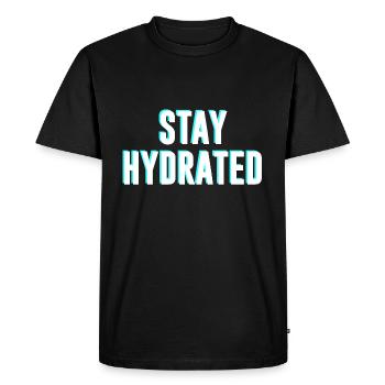 Stay hydrated - Men's Premium Organic T-Shirt - black - Front - Nico (187cm)