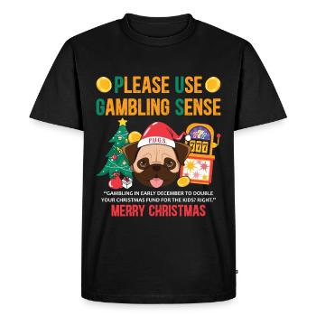 Cadeaux de Noël Noël - T-shirt Premium bio Homme - noir - Devant - Nico (187cm)