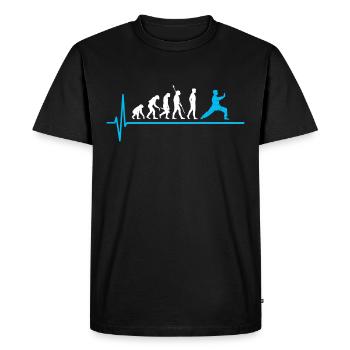 Qigong tai-chi Chigong Arts martiaux Méditation - T-shirt Premium bio Homme - noir - Devant - Nico (187cm)