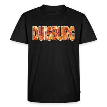 Duisburg - Men's Premium Organic T-Shirt - black - Front - Nico (187cm)