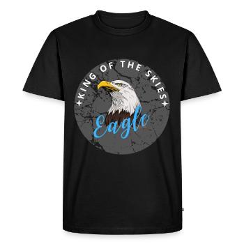 Bald Eagle t Shirt Design - Men's Premium Organic T-Shirt - black - Front - Nico (187cm)