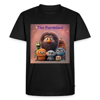 Rencontrez The Furrblies !! - T-shirt Premium bio Homme - noir - Devant - Nico (187cm)