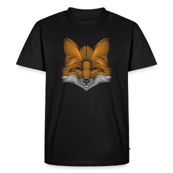 Renards Renards Dessin Animaux Des Forêts Animaux - T-shirt Premium bio Homme - noir - Devant - Nico (187cm)