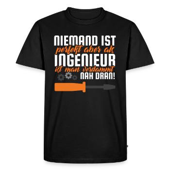 Engineer saying gift - Men's Premium Organic T-Shirt - black - Front - Nico (187cm)