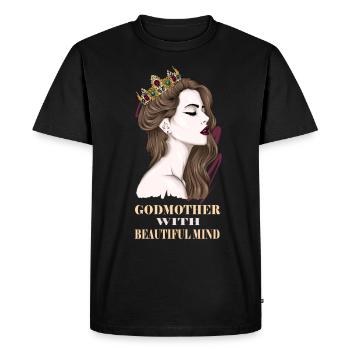 Marraine Tante Marraine Filleule Baptême Filleul - T-shirt Premium bio Homme - noir - Devant - Nico (187cm)