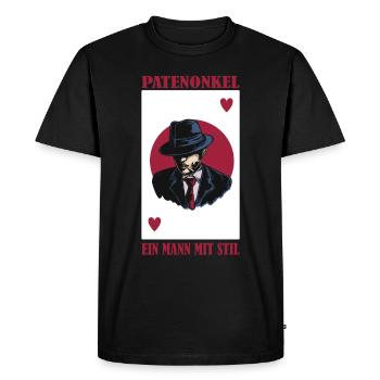 Gentlemen Godfather Godfather Sponsorship Uncle Godchild - Men's Premium Organic T-Shirt - black - Front - Nico (187cm)
