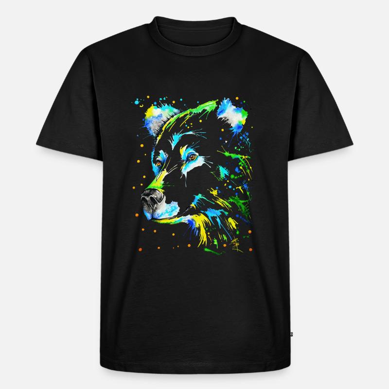 Bär - Männer Premium Bio T-Shirt - Schwarz