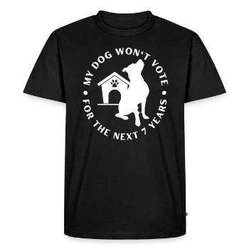 Mon chien ne votera pas - T-shirt Premium bio Homme - noir - Devant - Nico (187cm)