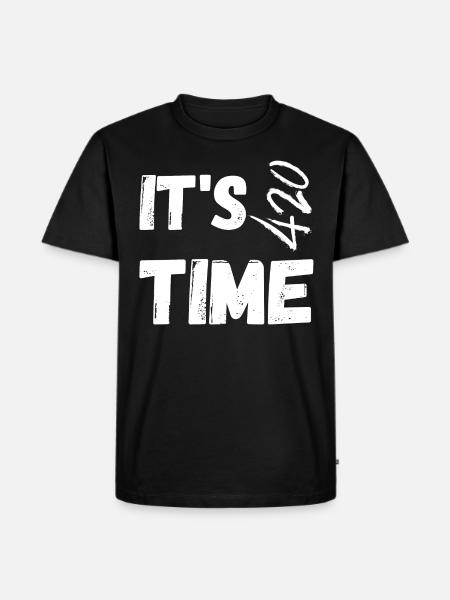 Time for smoking - Men's Premium Organic T-Shirt - black