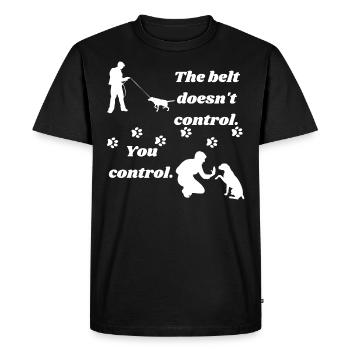 Promenade de chien - T-shirt Premium bio Homme - noir - Devant - Nico (187cm)