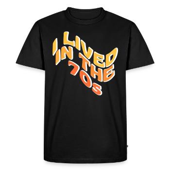 J’ai vécu dans les années 70 - T-shirt Premium bio Homme - noir - Devant - Nico (187cm)