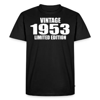 Vintage 1953 Birthday 1953 - Retro 1953 - Men's Premium Organic T-Shirt - black - Front - Nico (187cm)