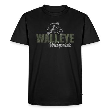 Walleye Whisperer - Men's Premium Organic T-Shirt - black - Front - Nico (187cm)