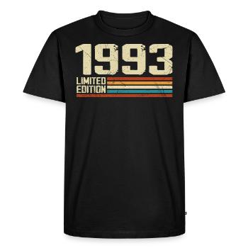 Vintage 1993 Retro Birthday - Born in 1993 - Men's Premium Organic T-Shirt - black - Front - Nico (187cm)