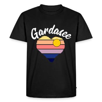 Lac de Garde Fan Lac de Garde vacances - T-shirt Premium bio Homme - noir - Devant - Nico (187cm)