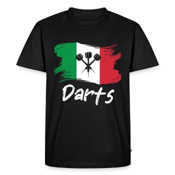 Italy Dart Player Design / Dartboard - Men's Premium Organic T-Shirt - black - Front - Nico (187cm)