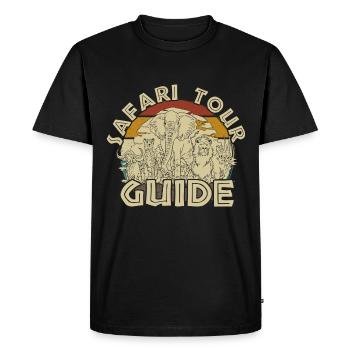 Safari Tour Guide Costume Africa Zoo Tour Tour - T-shirt Premium bio Homme - noir - Devant - Nico (187cm)