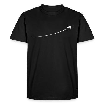 Avion minimaliste - T-shirt Premium bio Homme - noir - Devant - Nico (187cm)