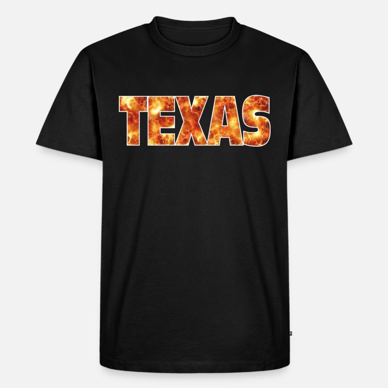Texas - Männer Premium Bio T-Shirt - Schwarz