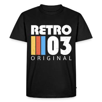 2003 Anniversaire Né En 2003 Rétro Millésime - T-shirt Premium bio Homme - noir - Devant - Nico (187cm)