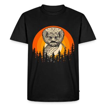 Serpent rétro vintage - T-shirt Premium bio Homme - noir - Devant - Nico (187cm)