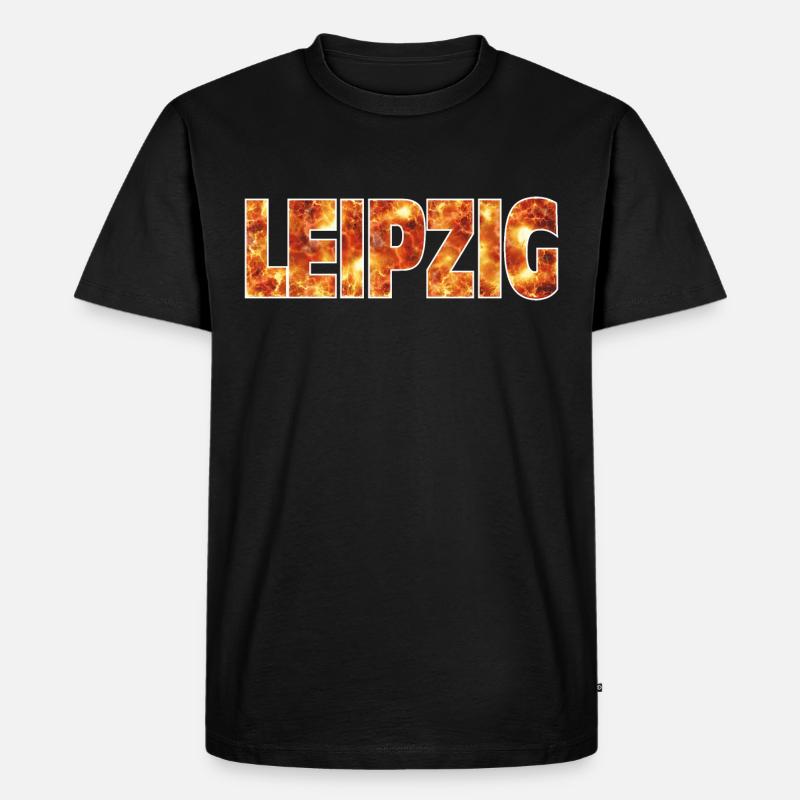 Leipzig - Männer Premium Bio T-Shirt - Schwarz