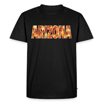 Arizona - Men's Premium Organic T-Shirt - black - Front - Nico (187cm)