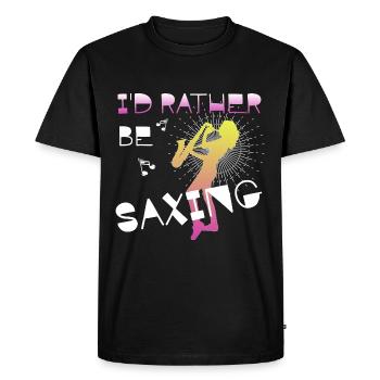 Saxophone maman Saxing Saxophone joueur cadeau - T-shirt Premium bio Homme - noir - Devant - Nico (187cm)