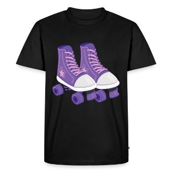 Patins à roulettes - T-shirt Premium bio Homme - noir - Devant - Nico (187cm)