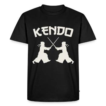 Kendo Kenjutsu Japan Sword Art martial japonais - T-shirt Premium bio Homme - noir - Devant - Nico (187cm)