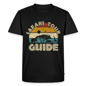 Safari Tour Guide Costume Africa Zoo Tour Tour - T-shirt Premium bio Homme - noir - Devant - Nico (187cm)