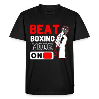 Mode Beatboxing Activé - Voix de Microphone de Musique - T-shirt Premium bio Homme - noir - Devant - Nico (187cm)