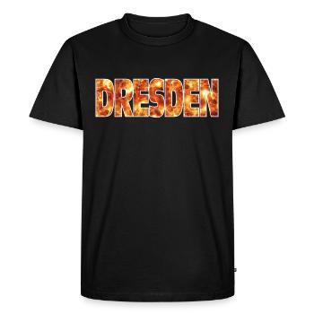Dresden - Men's Premium Organic T-Shirt - black - Front - Nico (187cm)