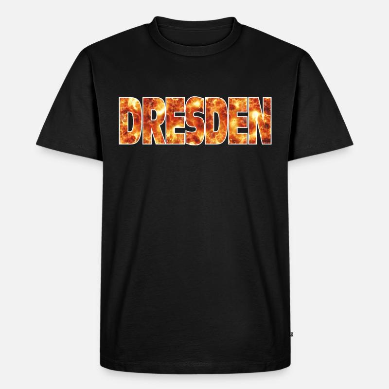 Dresden - Männer Premium Bio T-Shirt - Schwarz
